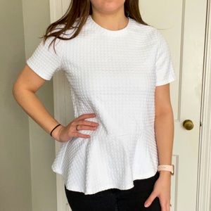 Banana republic asymmetrical peplum top